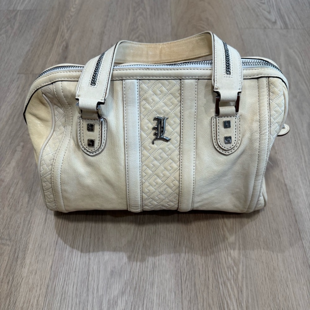 Lamb Cream Leather Handbag
